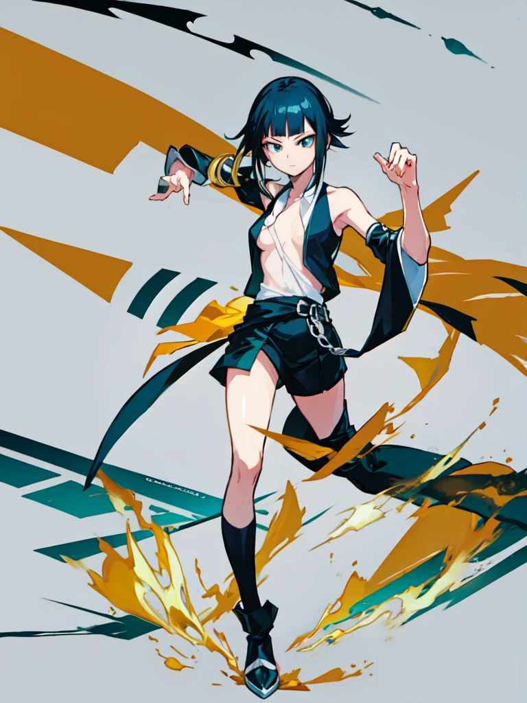 Soi fon 
Solo . Fullbody . Simple background , 