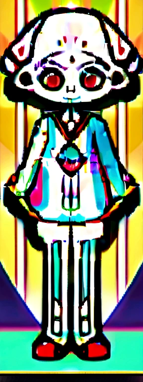Spacesuit、cute、White short hair、loose wave hair、Red Eyes、Big eyes、Circus member、Alien-inspired clothing、cute服、Confident pose、Looking at the camera、Full body portrait{{Depicting the local area}}、Perfect human body、Highest quality、Official Art、cute、8K