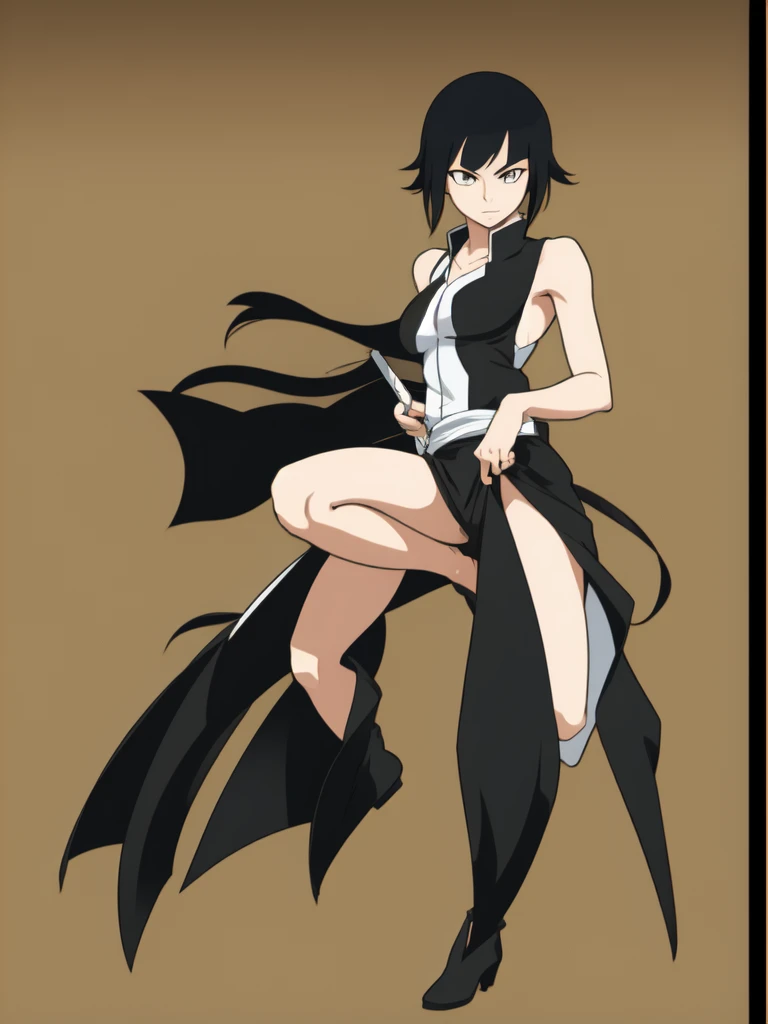 Soi fon
Solo . Fullbody . Simple background ,