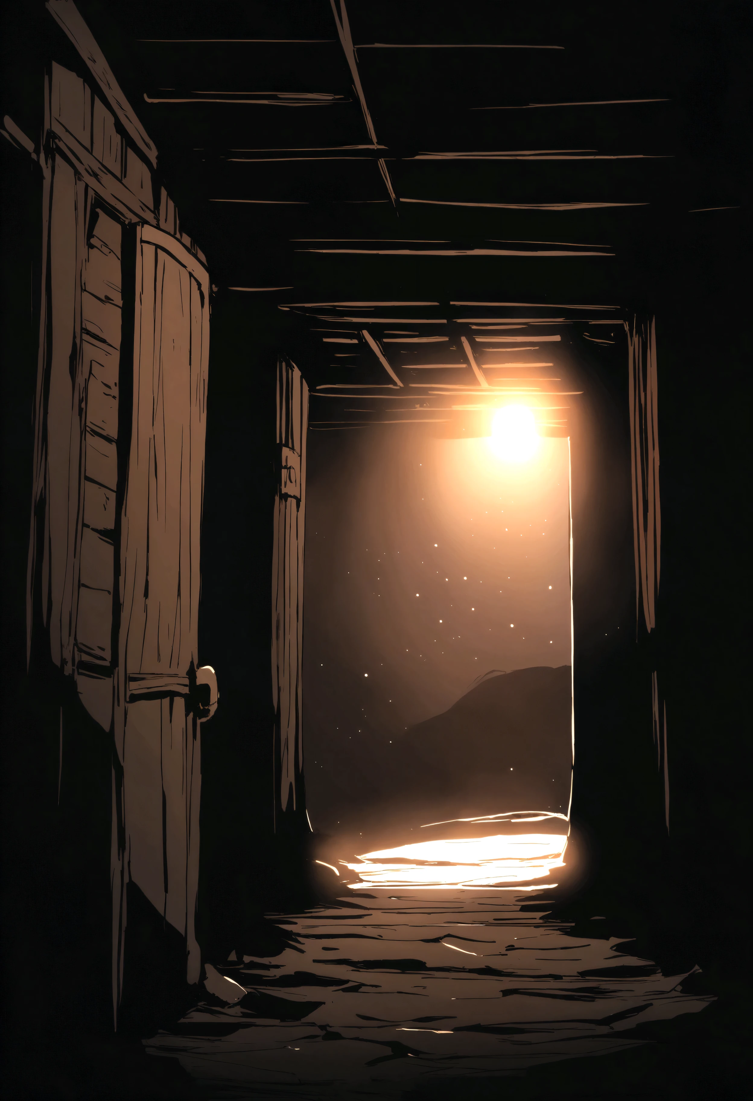 Dimly lit basement