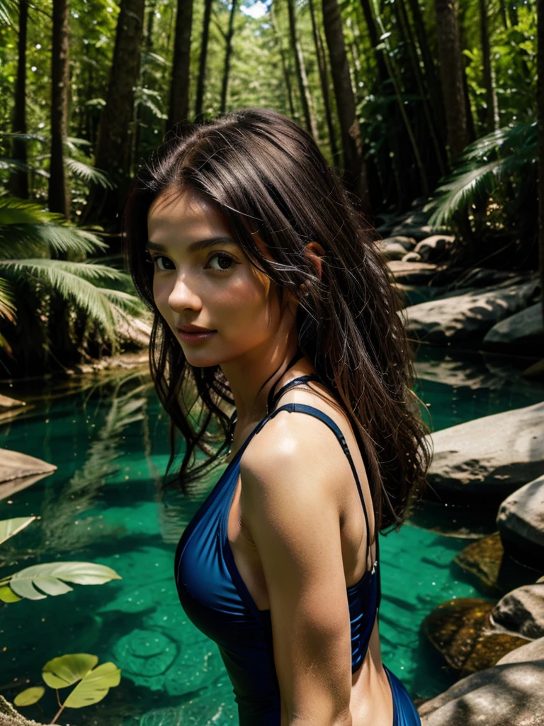 Woman wearing a swimsuit in the middle of a beach
In the world's great forests