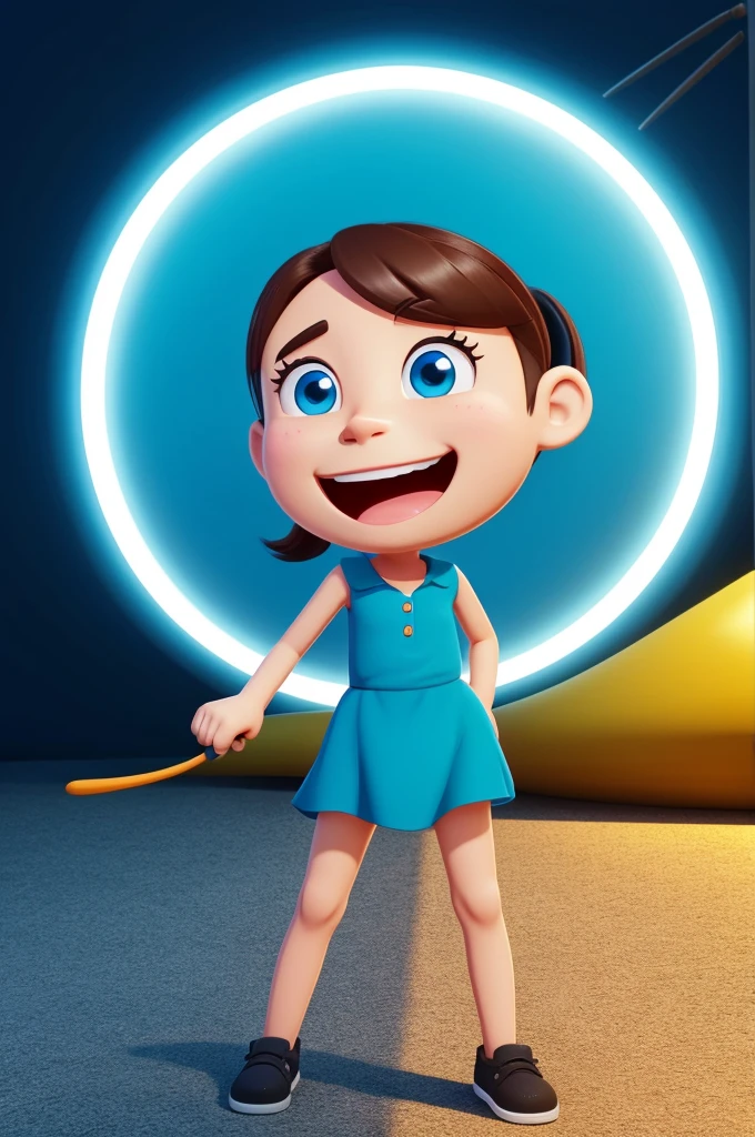 On circle a picture cartoon Hub with animation