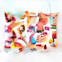 White background full of sweets