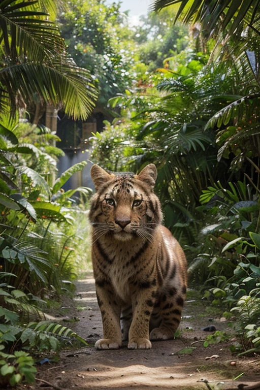 "Create an image, that will inspire people to care for the planet. Show the animal in its natural habitat, surrounded by beautiful plants and wildlife elements. Use bright colors and details, to highlight the uniqueness and fragility of our planet. Let your image be a reminder of that, how important it is to preserve nature and take care of its resources."