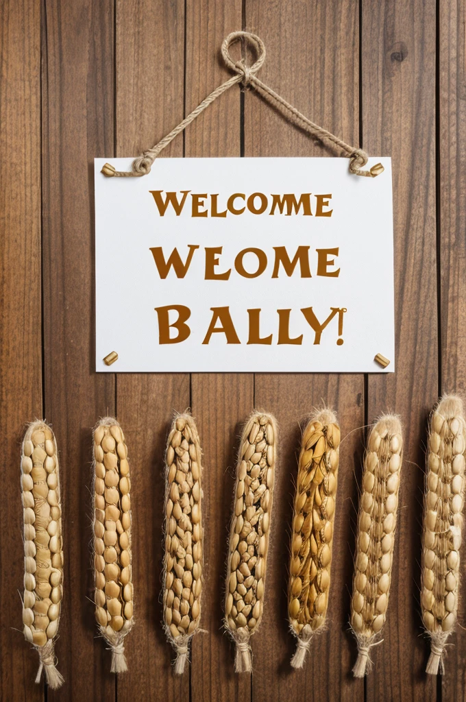 Welcome written with Barley 