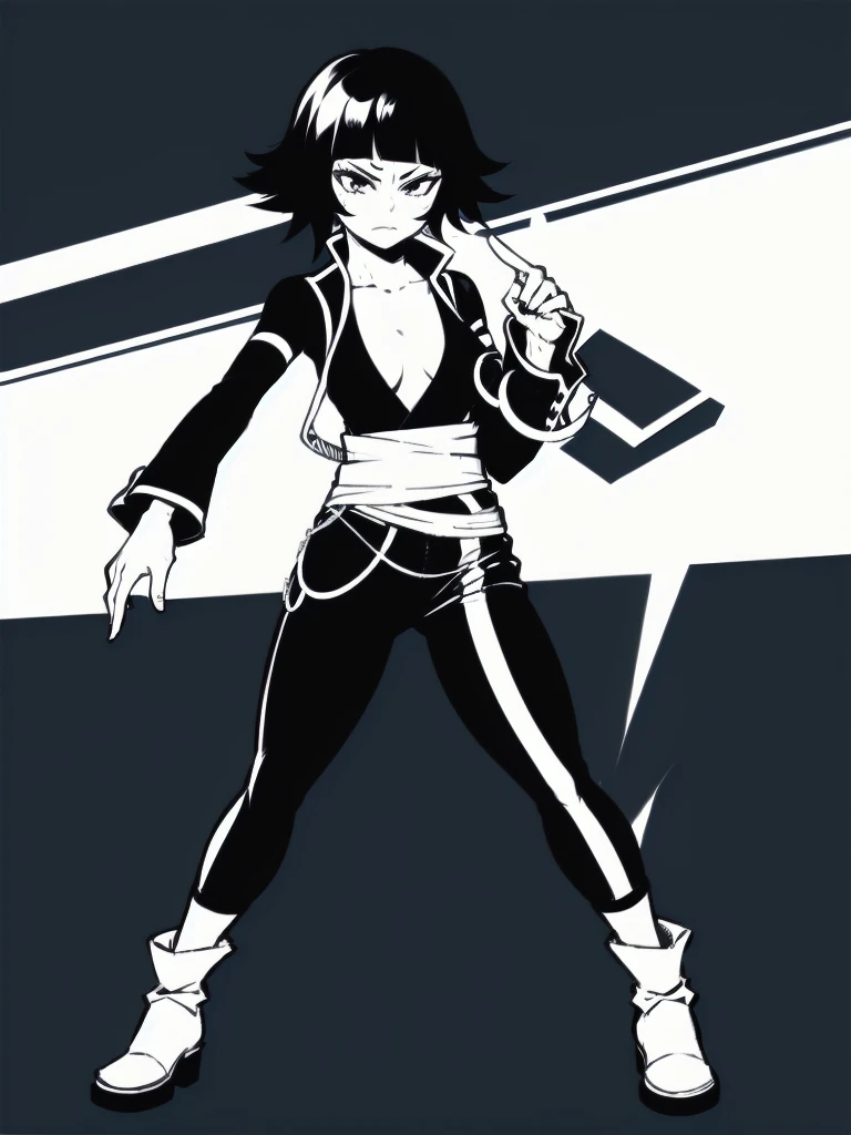 Soi fon , sui feng
Solo . Fullbody . Simple background , fitgirl , normal pose, Standing , sfw , lineart , monochrome , ecchi