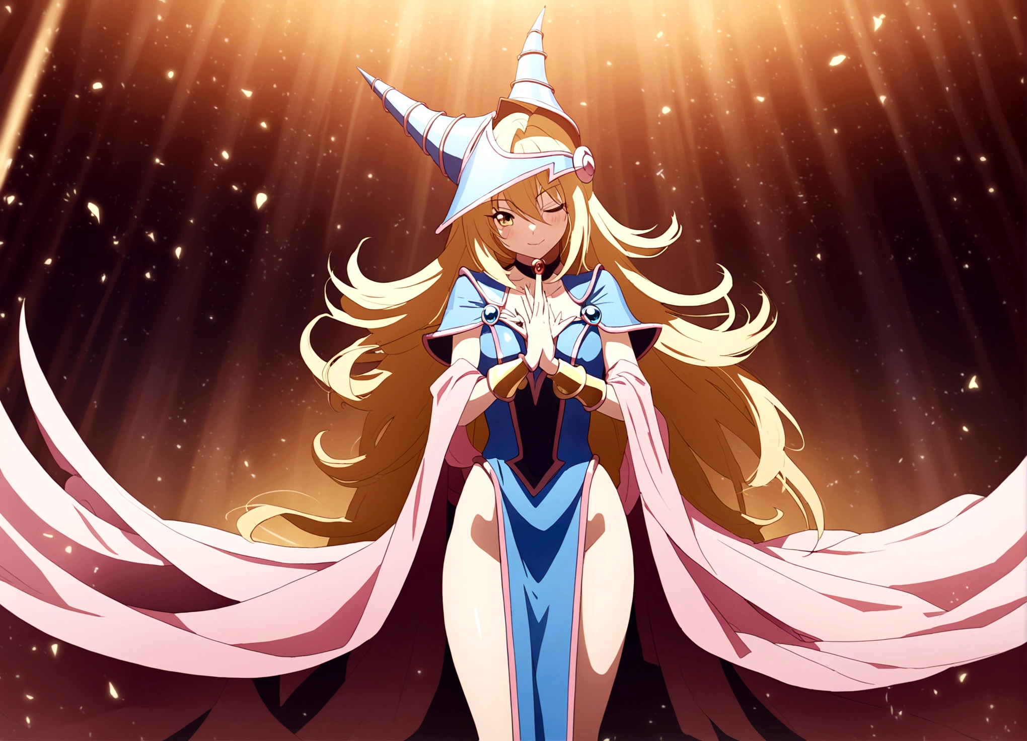 dark magician girl,NSFW,sexy posing,glamorous, extreme long shot((really))