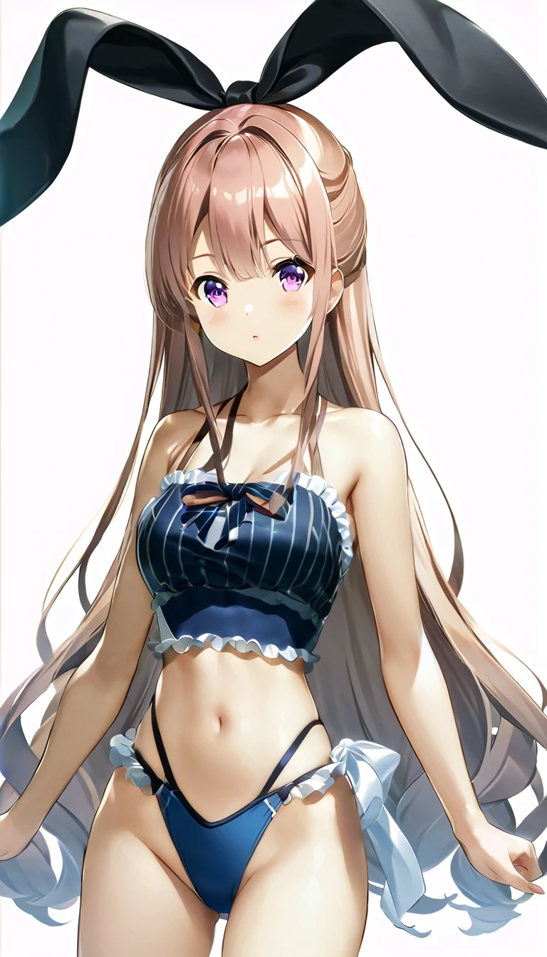 Long Hair Anime Girl, Azur Lane Style, From the Azur Lane video game, April Rendering, Wearing a swimsuit, Smooth anime CG art, Azur Lane Characters, Enchanting anime girl, Cute girl anime visuals, Long Hair Anime Girl
