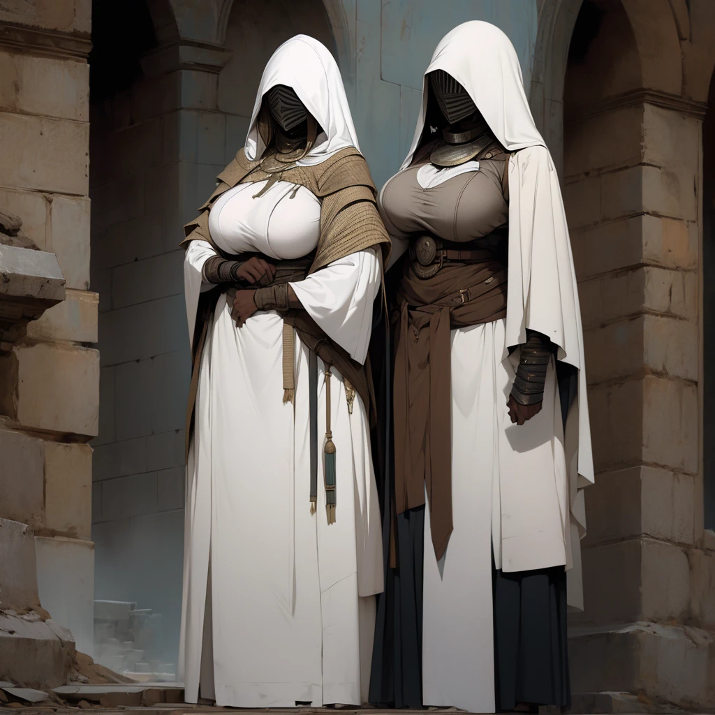 ((giganticbreasts)),pale skin,girl,clothed,wizard hooded cloak,Iron Mask