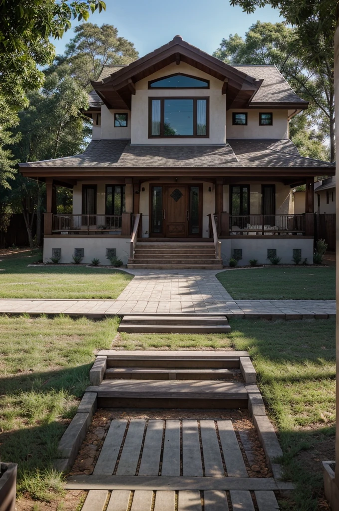 Make me a 12x24 spacious 2-story house with a luxury design 