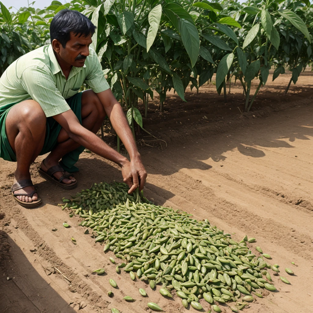 Green chili farming in India