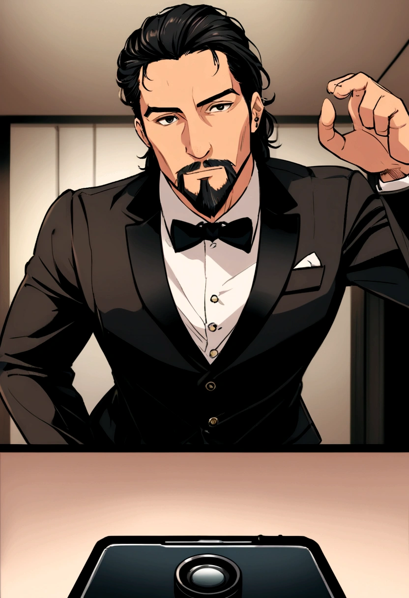 Attractive 30 year old man, Spiderman Suit,Spider-Man pose, A Thousand Morals, Dick Out, Nice beard , Executive Sexy Man, So, Terno, Front Camera Focus, Portrait Mode, Straight in front of the camera