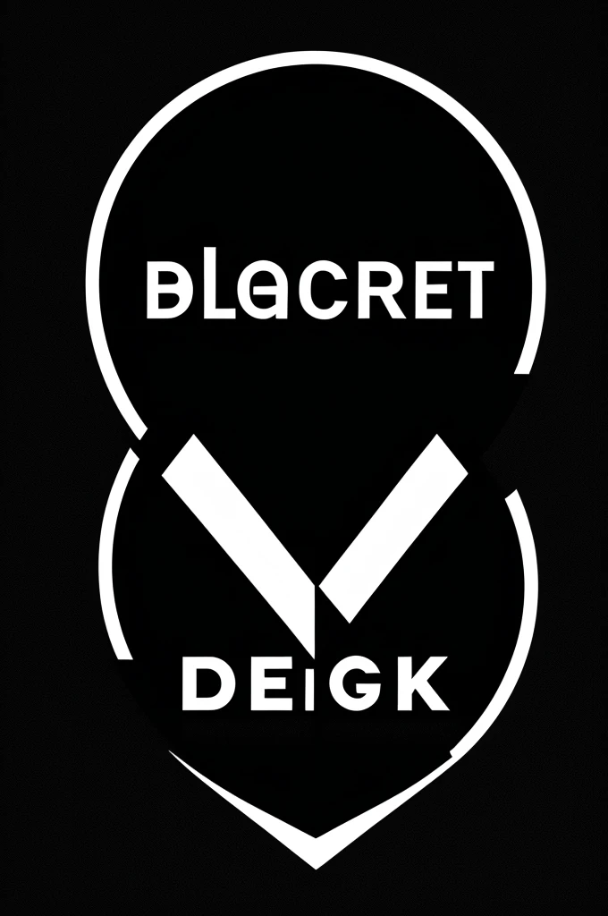 Generate a DE logo with a black background