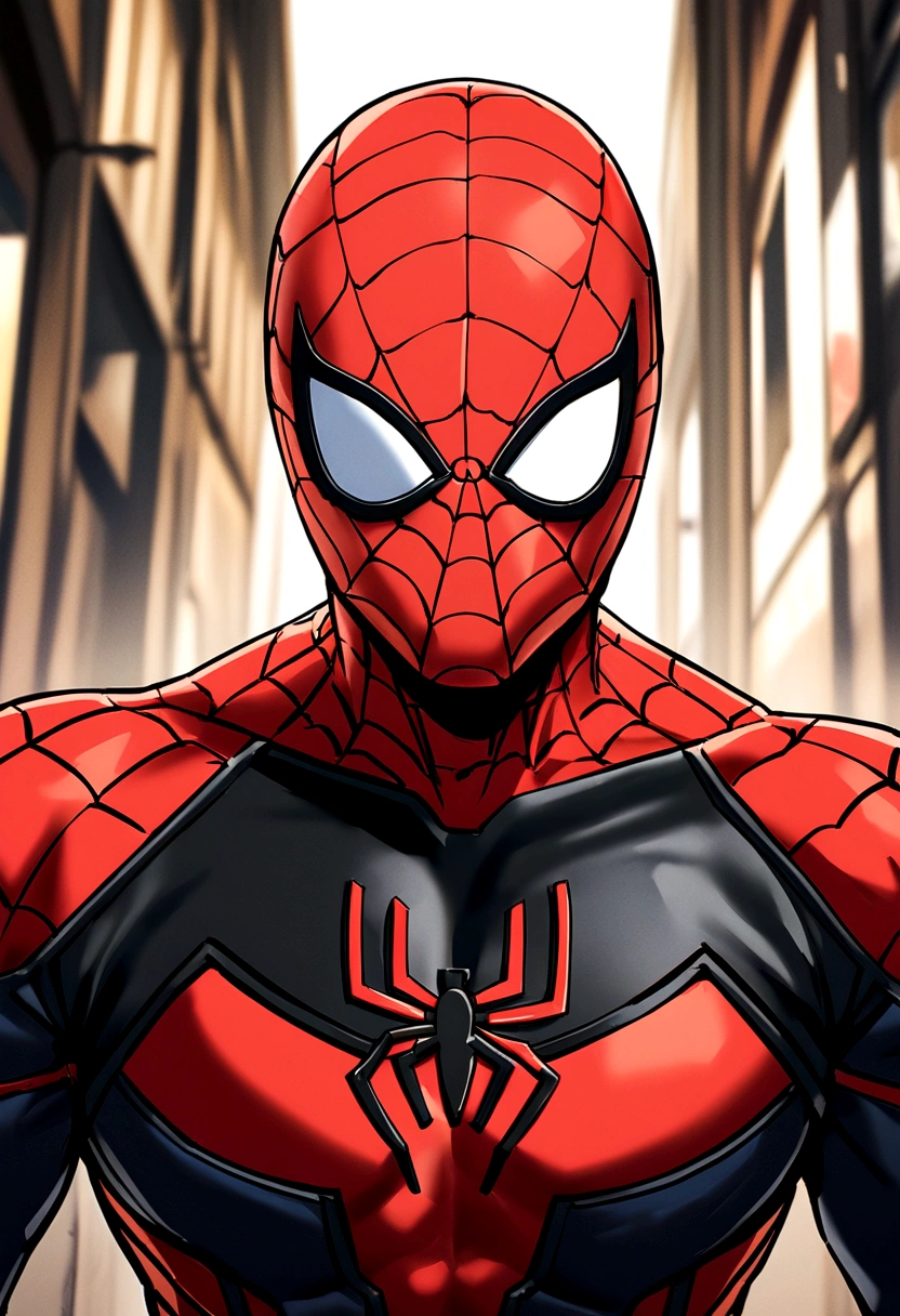 Attractive 30 year old man, Spiderman Suit, A Thousand Morals, Dick Out, Executive Sexy Man, So, Terno, Front Camera Focus, Portrait Mode, Straight in front of the camera