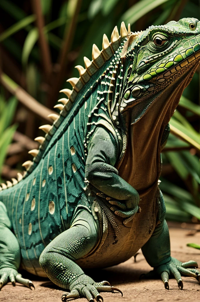 Disney Pixar style iguana