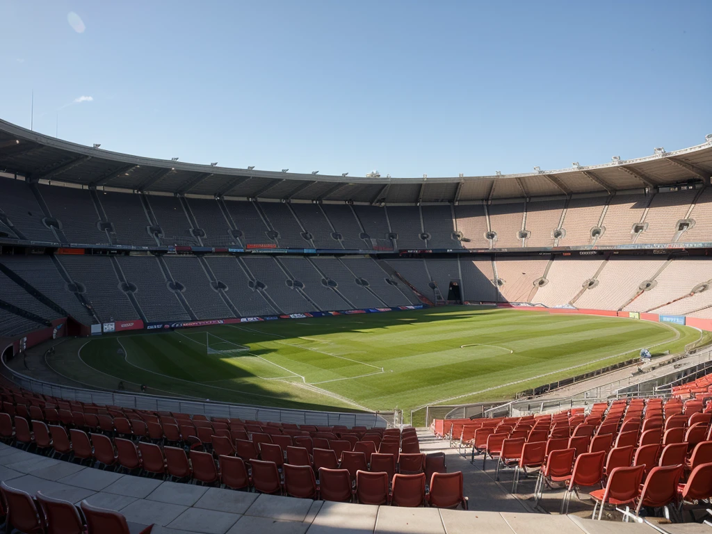 ((beste Qualität)), Soccer, Stadium, Red-White Club, Romanian Soccer Club, Empty stadium, Perspective within the stadium, Full stadium roof, 19,000 seat-only stadium