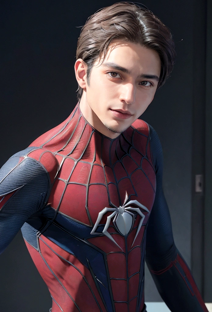 Attractive 30 year old man, Spiderman Suit, A Thousand Morals, Dick Out, whole body , Executive Sexy Man, So, Terno, Front Camera Focus, Portrait Mode, Straight in front of the camera