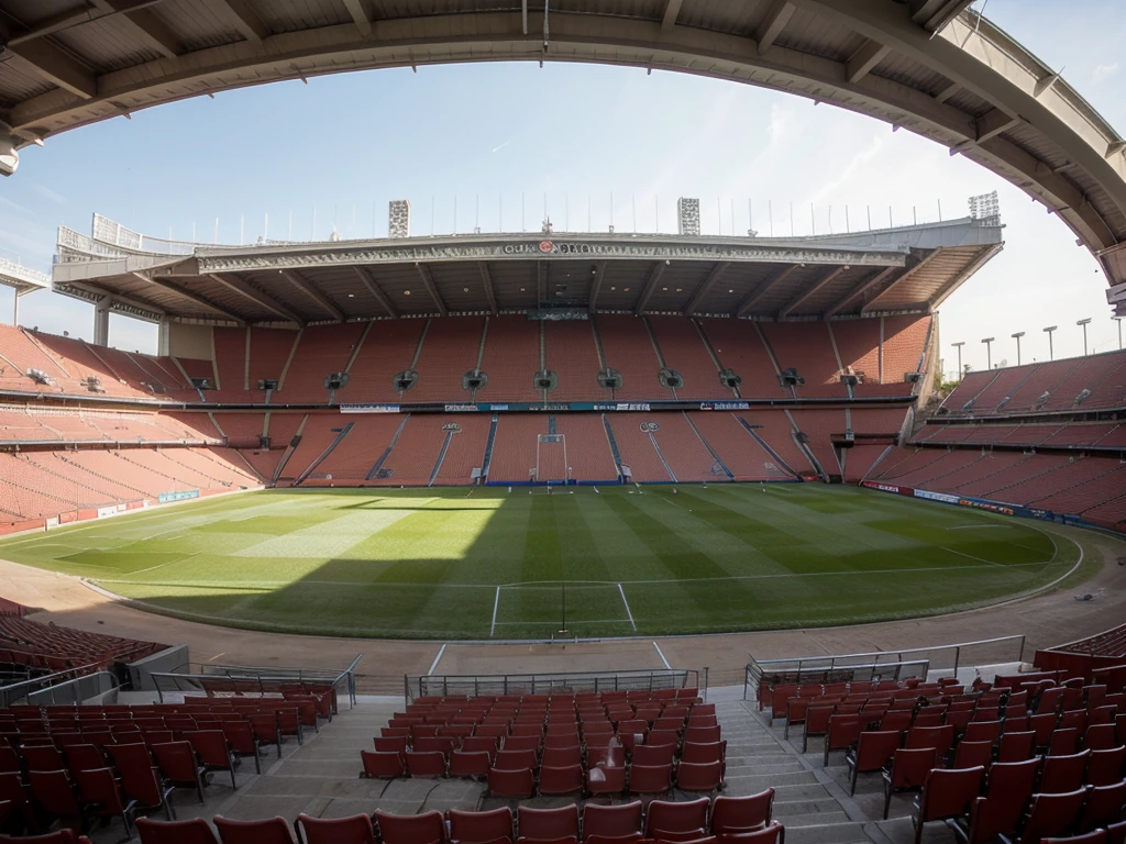 ((beste Qualität)), Soccer, Stadium, Red-White Club, Romanian Soccer Club, Empty stadium, Perspective within the stadium, Full stadium roof, 19,000 seat-only stadium, Really good stadium, All stadium stands are connected, roofing