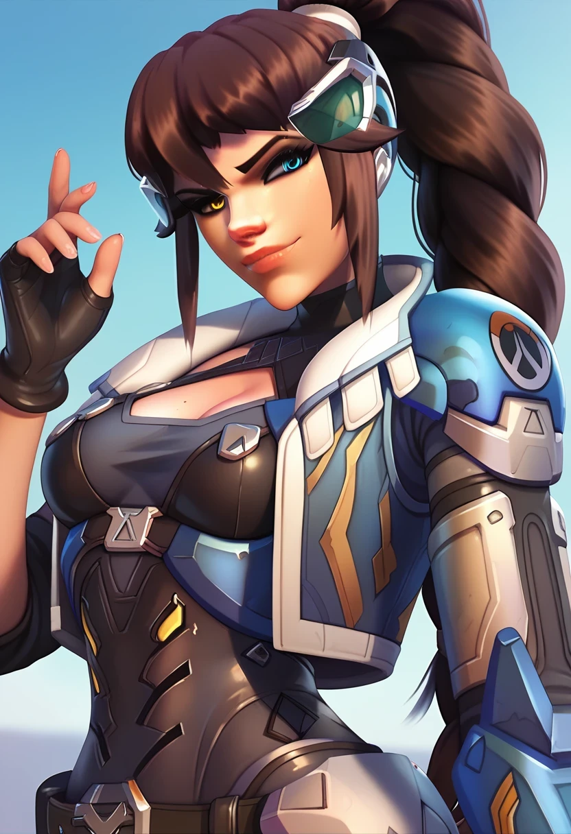 (score_10, score_9_up, score_8_up, score_7_up,)cptlacroix, widowmaker (overwatch), heterochromia, ponytail,score_9, score_8_up, score_7_up, score_6_up, 1girl, 2.5d, 1girl, bodyshot, cptlacroix, widowmaker (overwatch), heterochromia, ponytail, looking at viewer, slight smile