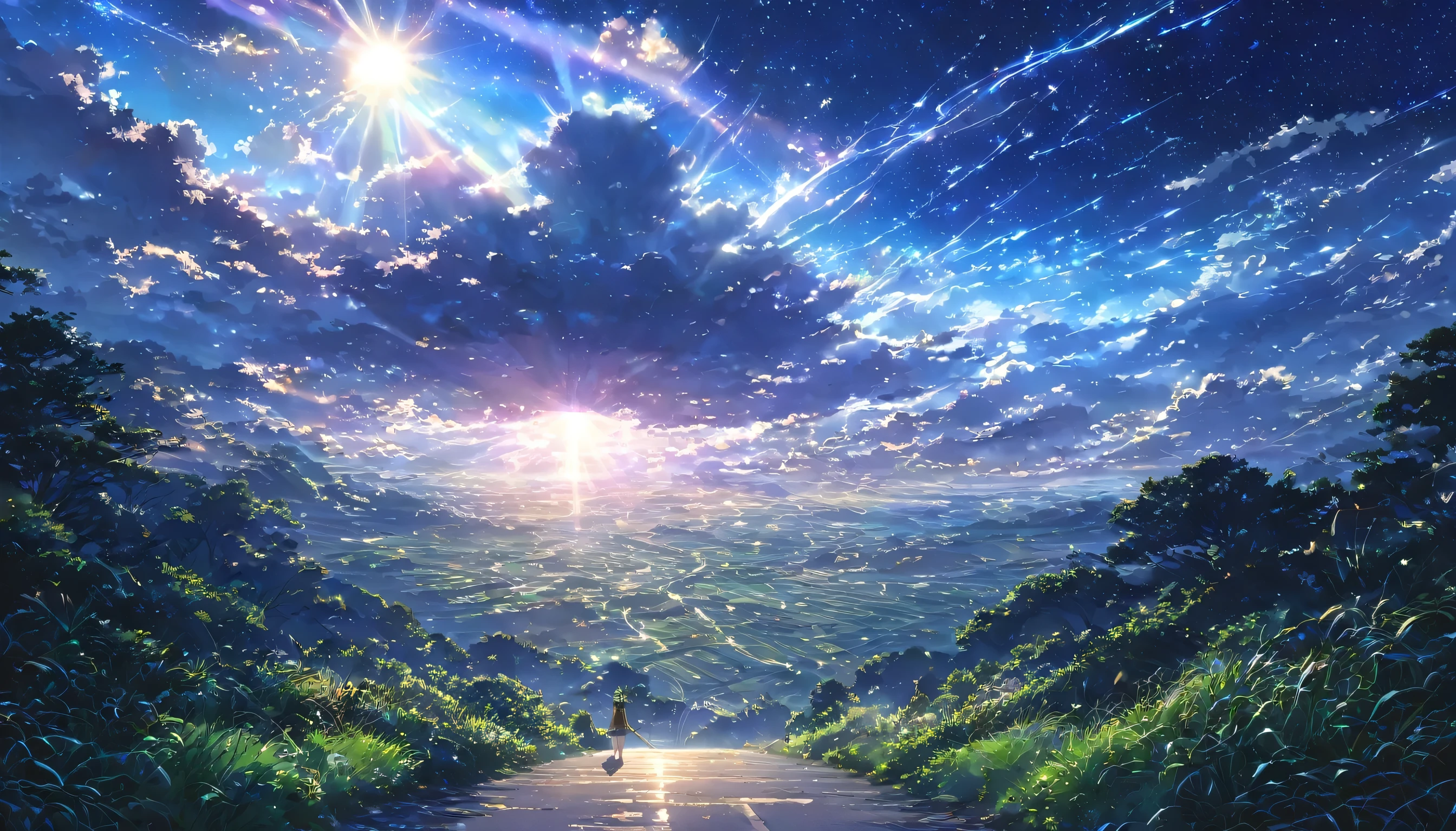 dark, 暗dark, Light, Rays, Sky, Light line, God Secret的, god holy, hope, comfort, road, future, cloud, Night Sky, Star, moon, contour, Compared, dramatic, fantasy, Beauty, Inhalation, God々Shii, awe, God Secret,beautiful Anime Landscape, landscape painting, Beautyデジタル絵画, andreas rocha, Beautyアートワークのイラスト, Wonderful Shii Wallpaper, Raysmond Han, 背の高いBeauty絵画, Gribble Studio Makoto Shinkai, Beauty壁紙, Anime Landscape