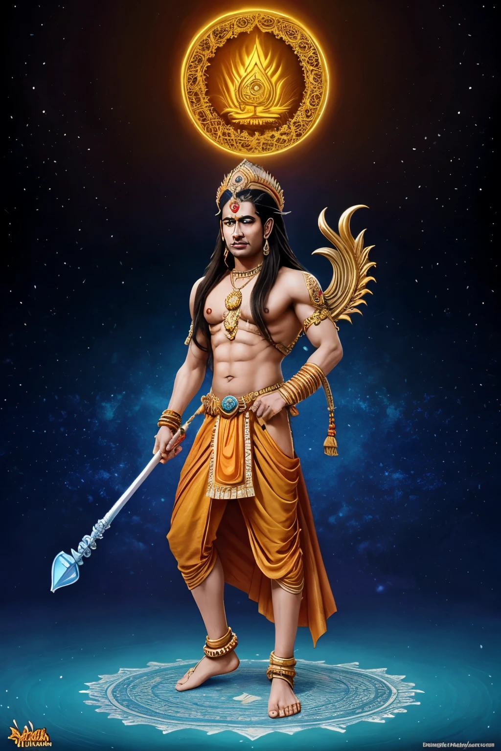 Draw bhagwaan vishnu's last avatar kalki