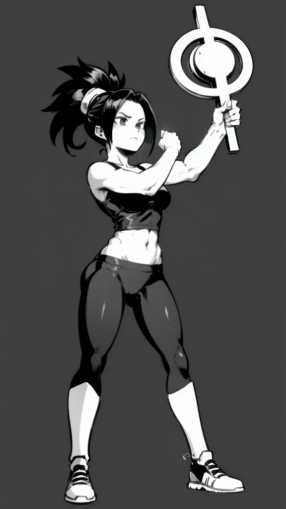 Girl
Solo . Fullbody . Simple background , manga style , Fitgirl , standing pose , Lineart , sfw , monochrome 