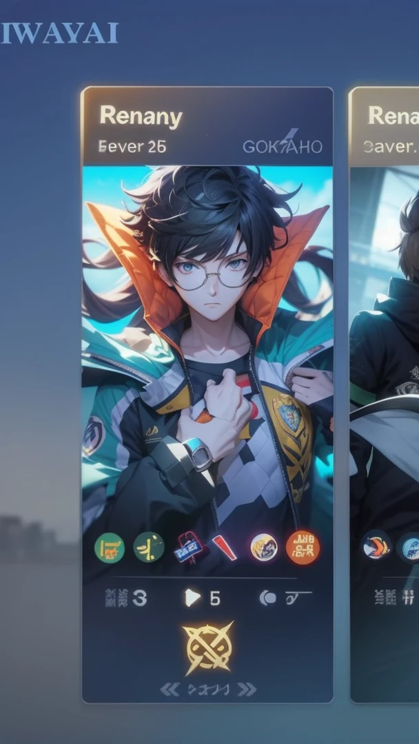 Ren Amamiya Persona,anime boy,soccer uniform, glasses