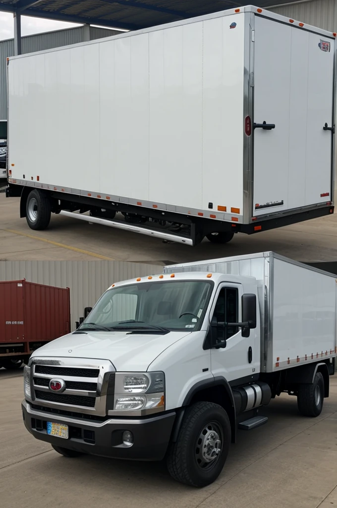 Complete cargo truck with body