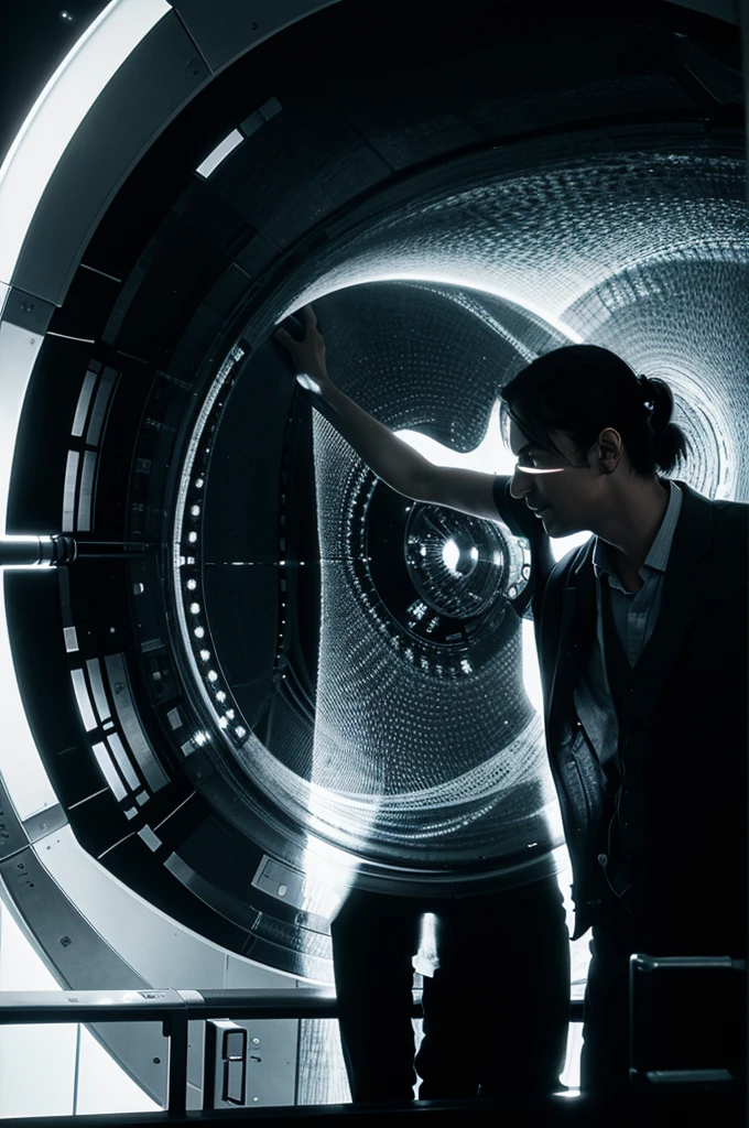 A doctor holding up an mri scan