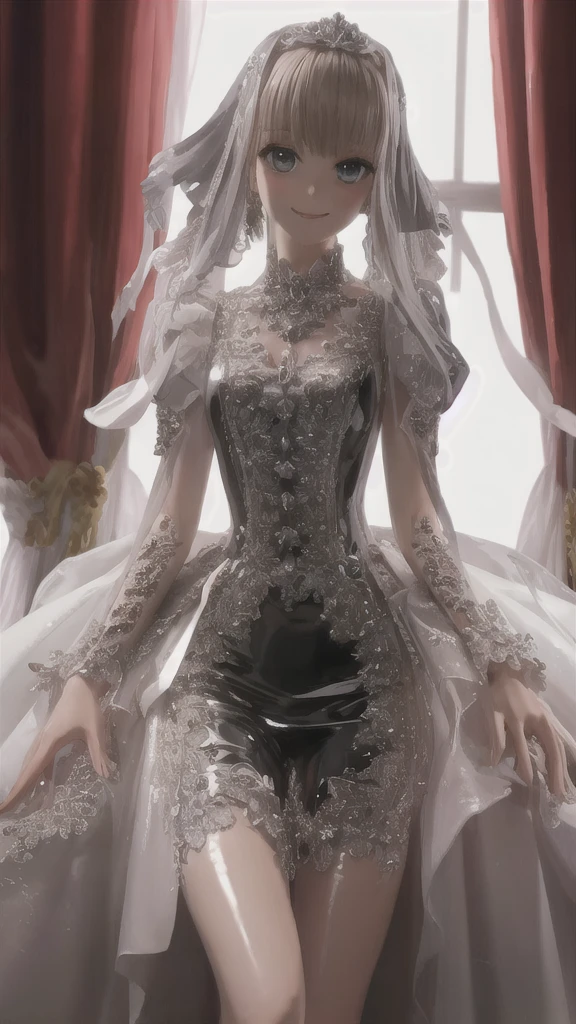 shiny sissy luxury latex dress for doll.smile