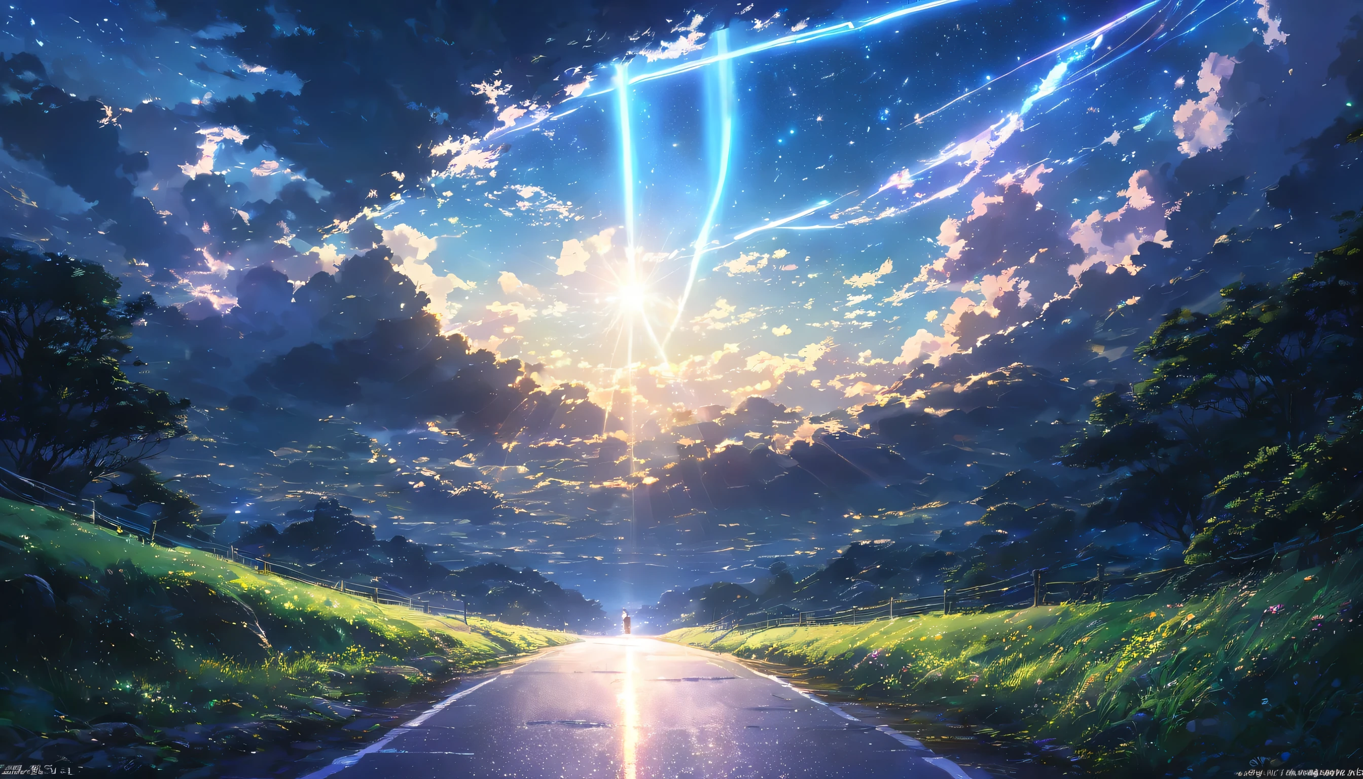 dark, 暗dark, Light, Rays, Sky, Light line, God Secret, god holy, hope, comfort, road, future, cloud, Night Sky, Star, moon, contour, Compared, dramatic, fantasy, Beauty, Inhalation, God々Shii, awe, God Secret,beautiful Anime Landscape, landscape painting, Beauty Digital Painting, andreas rocha, Beauty artwork illustration, Wonderful Shii Wallpaper, Raysmond Han, Tall Beauty Painting, Gribble Studio Makoto Shinkai, Beauty Wallpaper, Anime Landscape