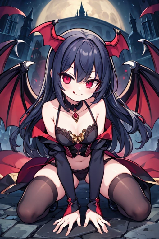 ccurate, fullbody, Vampire, evil smile, tongue, 8k, super detail, best quality