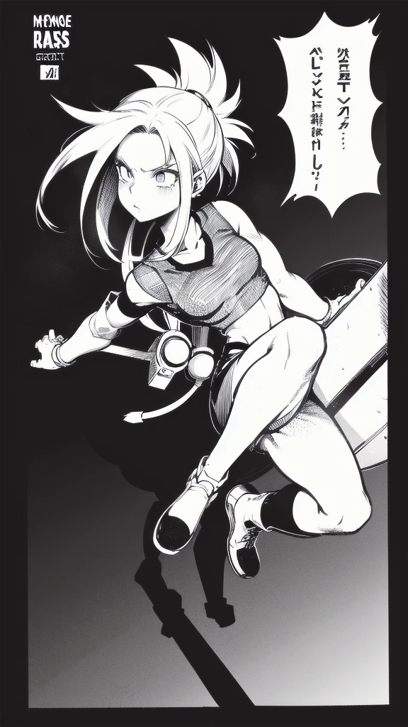 Girl
Solo . Simple background , manga style , Fitgirl , Lineart , sfw , monochrome,greyscale,comic