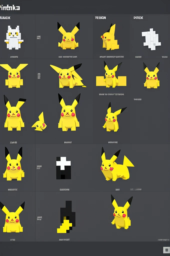 Create a single, pixel art version of Pikachu as if it were a character in Minecraft, ensuring clarity in the hands. The design should feature Pikachu's iconic yellow color, large ears with black tips, and lightning bolt-shaped tail. The hands should be visible and distinct, with fingers represented by individual blocks to maintain Minecraft's blocky aesthetics. Use a grid of squares to map out each element of Pikachu's design, focusing on producing one clear and complete image.