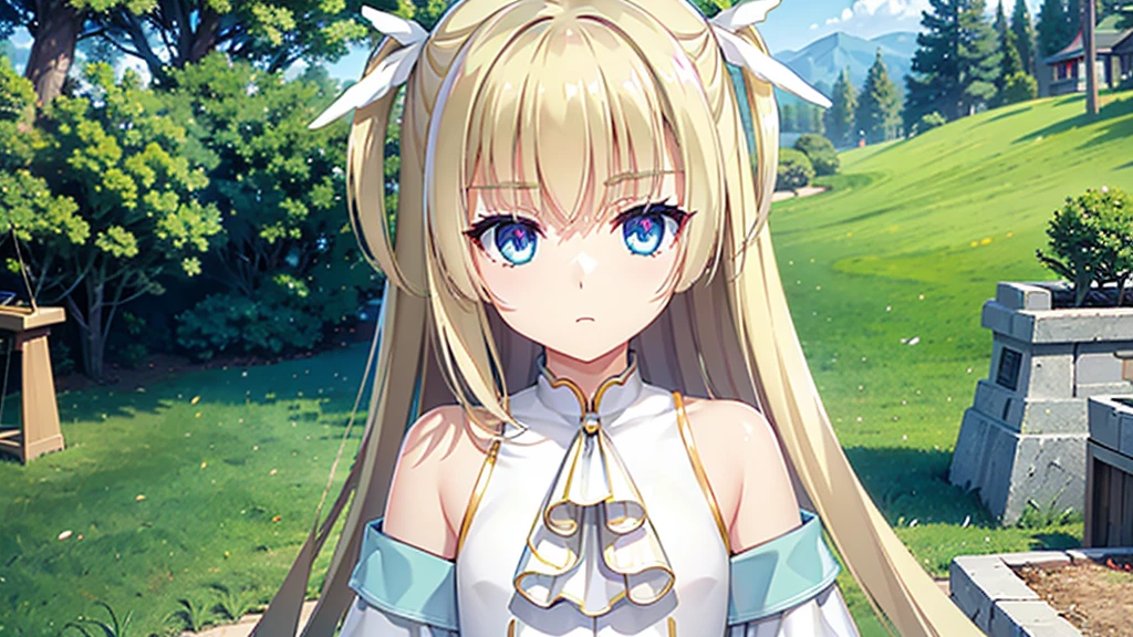 ((masterpiece)),(best quality),Official Art,Extremely detailed CG,Unity 8K wallpaper,Time magazine cover,Very detailed,Beautiful and delicate eyes,Extremely detailed face,1 girl,solitary,,(whole body:1.5),(small:1.3),White sweatshirt,spring,sunny,sunny,Cloudless,Japanese Garden,Wind Chimes,Swing,