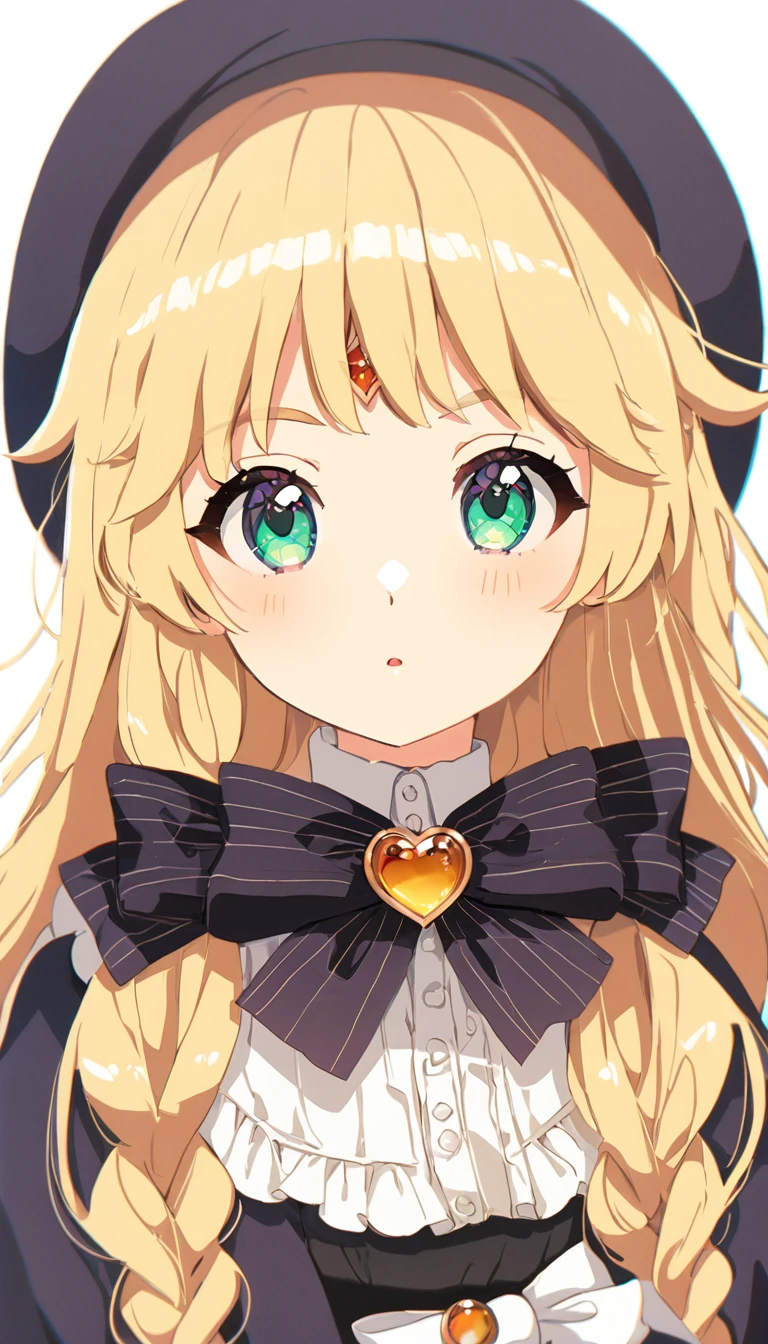 Close-up of a person in a hat and dress, marisa kirisame, Anime Moe Art Style, Detailed Anime Character Art, Zero-chan art, Black-haired wizard, I also make fan art, portrait of a young witch girl, dark witch character, Favorite character, Astral Witch Outfit、Blonde