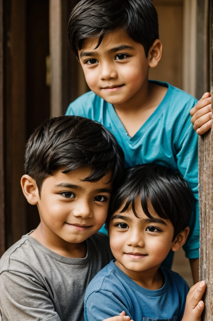 A boy with his elder sister