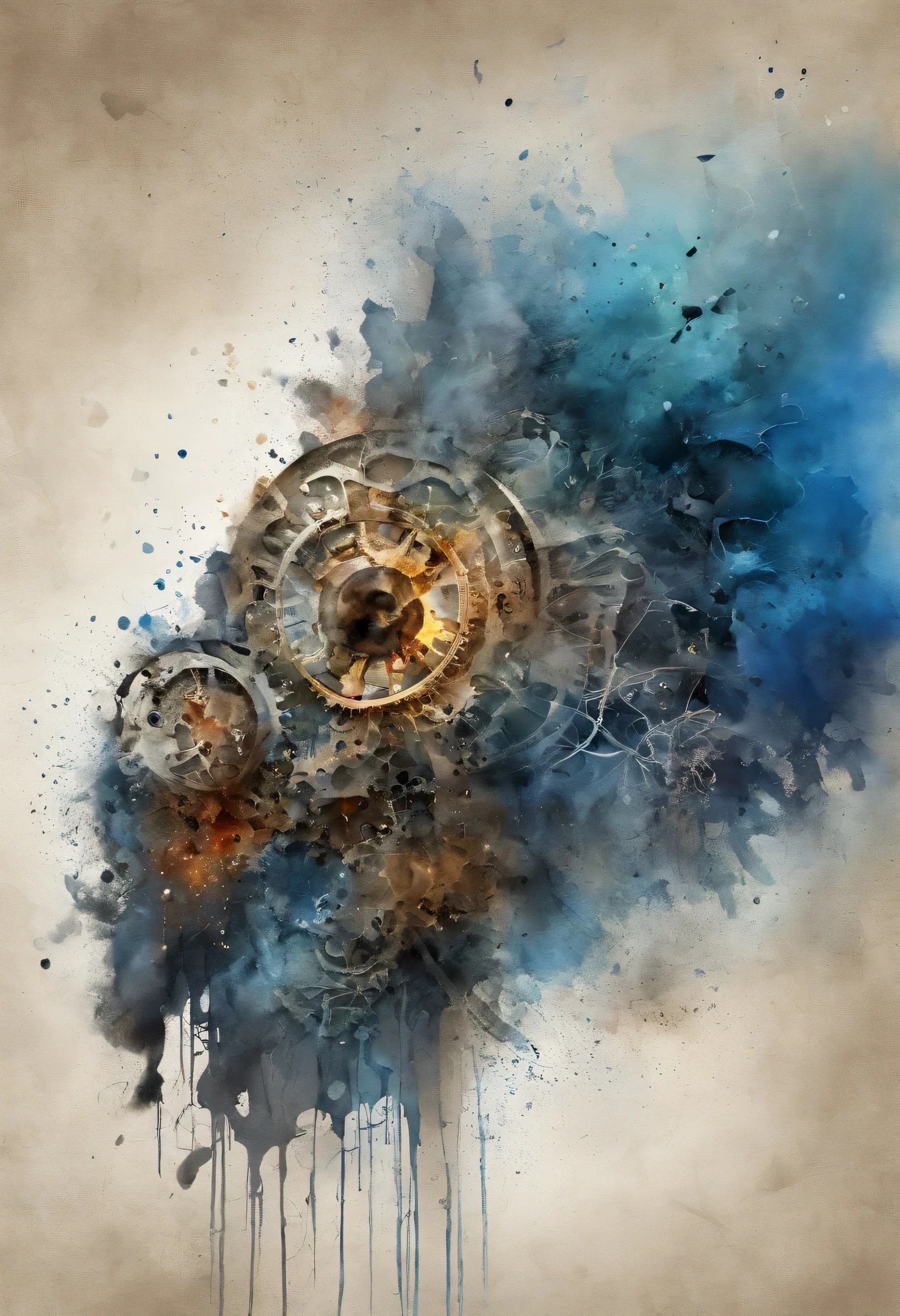 3D Головоломка , good looking , redhead, Explosive warhead, machine parts, built into the front part, volatile, inspired by Igor Morsky, A Dramatic Work of Art, photomanipulation, photo manipulation, Decay,, Exploding Data Fragments, Hum, official art, Incredibly high detail, Photoshop art, Noise effect, Navy blue