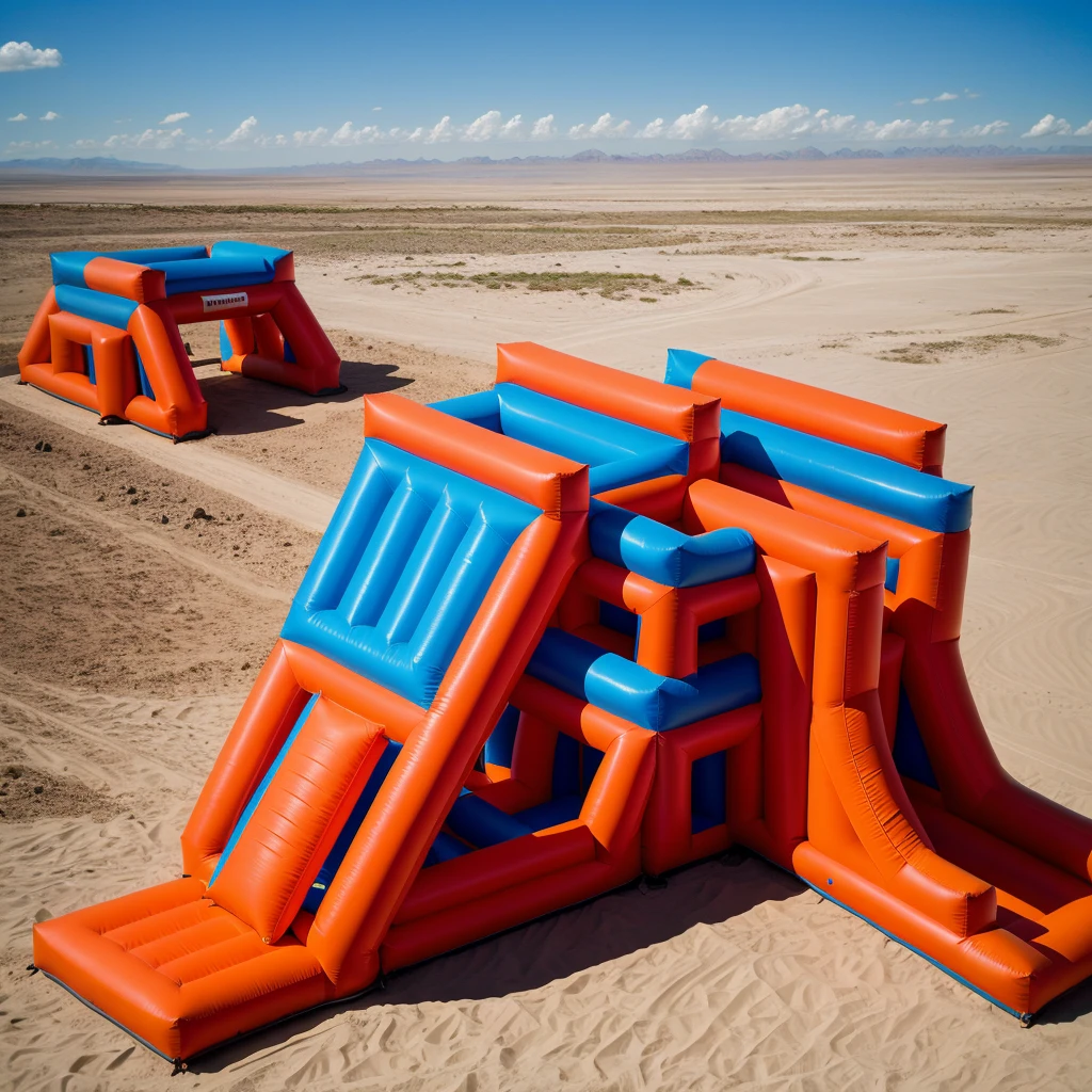 Technology spaceship Mars space slide inflatable gas model product scene combination obstacle color variety and complexity