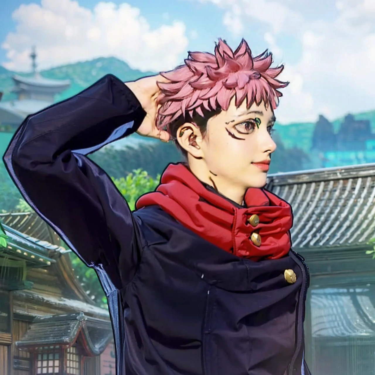 (Large breast:1.4),(compete swimsuit:1.4),(Best quality,masterpiece,ultra high res,(photorealistic:1.4),1girl,(16 years old:1.4),(partially unbuttoned:1.5),