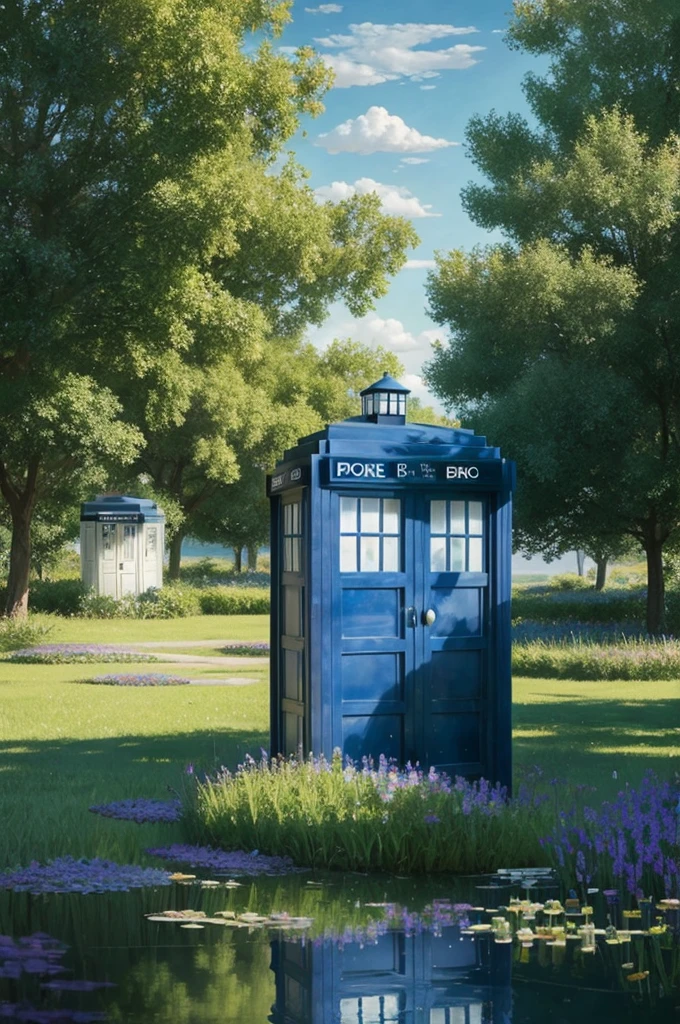 TARDIS in a Monet painting