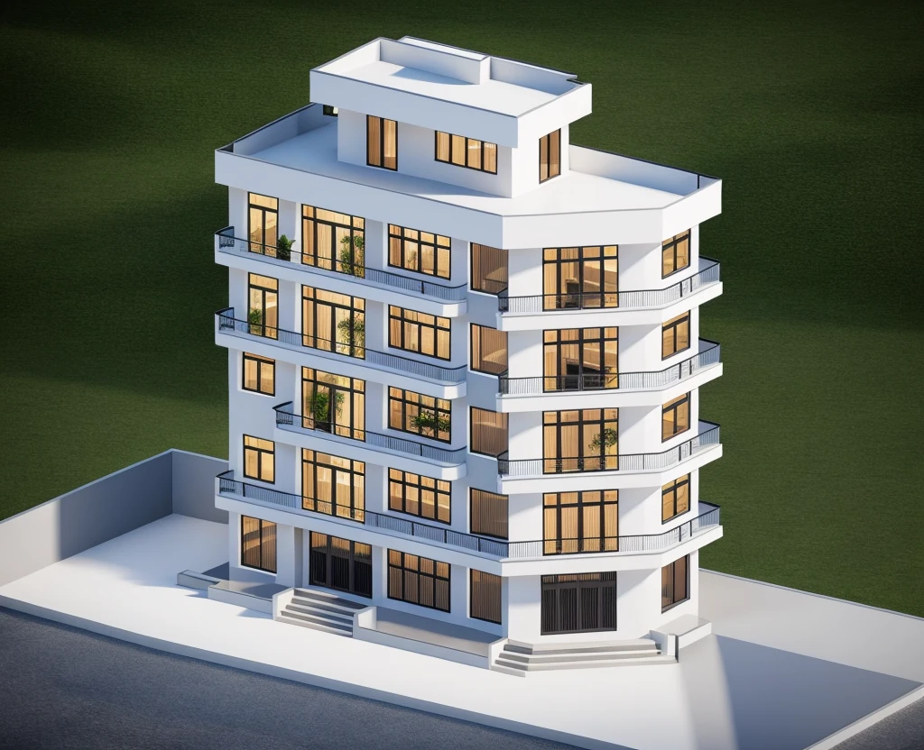 1 MODERN style house, Townhouse made from white walls, beautiful light, fresh, sunny day, Many red bougainvillea flowers along the road: 1.3, youthful feeling: 1.2, 12 noon sunshine, Very beautiful shadows, TOWNHOUSE ON THE CORNER OF THE ROAD, WITH PLASTIC ROAD, TILE YARD