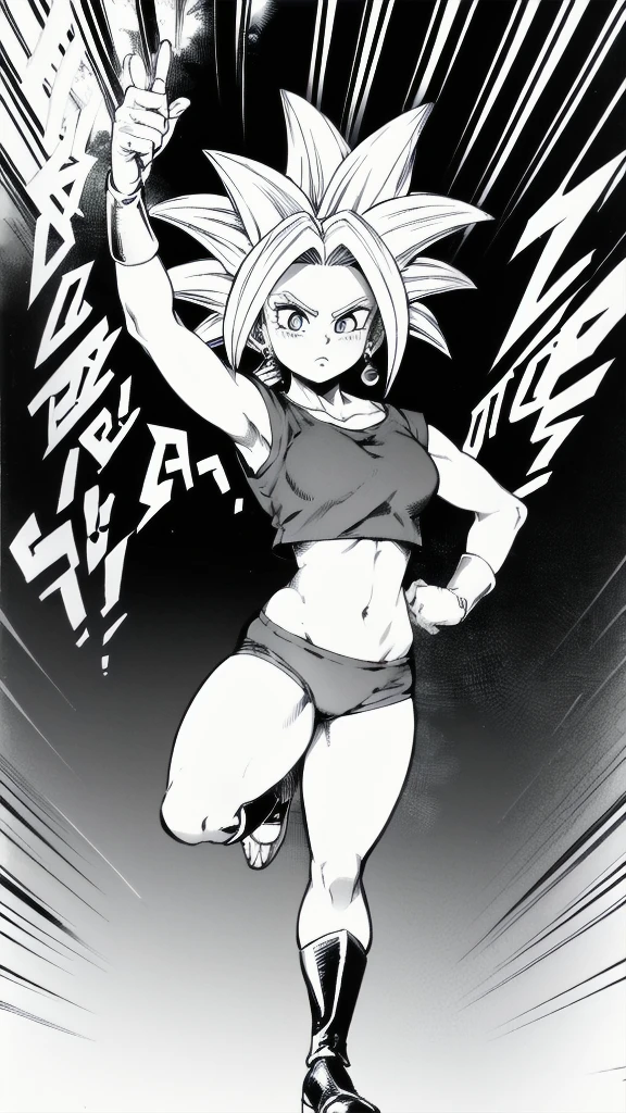 Kefla
Solo . Simple background , manga style , Fitgirl , Lineart , sfw , monochrome,greyscale,comic , Standing , Normal pose , sensual , Safe for work , fullbody , kefla_dragonball,jewelry, earrings, crop top