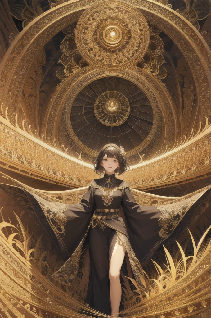 (masterpiece, top quality, best quality, official art, beautiful and aesthetic:1.2), (1girl:1.3), (fractal art:1.3),