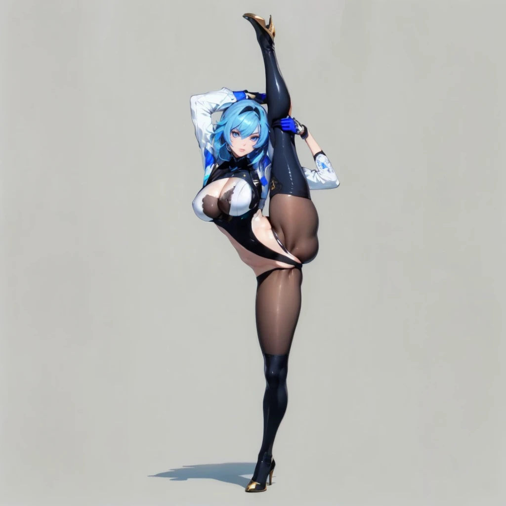 ((1girl, solo, full body, full body front)), (perfect anatomy, perfect hands, perfect legs), beautiful body, natural proportions BREAK
((extremely detailed face)), (beautiful detailed eyes:1.6), (realistic pupils, realistic iris:1), expressive eyes, looking at viewer, (clear eyes:1.2), (sharp facial features:1.2), (hyperrealistic:1), (detailed skin texture:1.2), smooth skin, (blue hair), (golden eyes), (short hair:1.3), (mature female:1.5), (large breast:1.3) BREAK
(skin tight:1.5) BREAK
(masterpiece:1.2), best quality, high resolution, (highly detailed shading), (realistic lighting:1.2), anime-style, perfect lighting, vibrant colors, dynamic tones, striking hues, 8k, absurd resolution, perfect shadows, hdr, UHD, ambient lighting, realistic, ultra-realistic, photo realistic, highly detailed, rich detail, luminous colors, fine texture, intricate design, professional illustration, (soft light:1.2), (illustration:0.8)