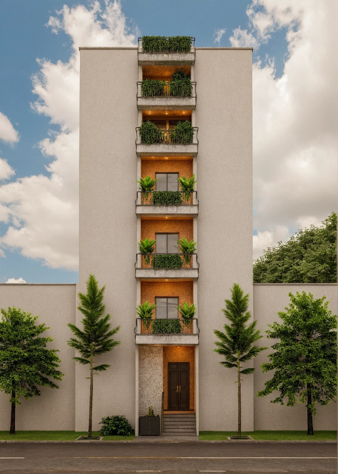 Raw photo,Masterpiece, high quality, best quality, authentic, super detail,
exterior, outdoors, house style indochine on the street ,aiaigroup
road,pavement, grass, trees, sky, cloud, (day:1.1)