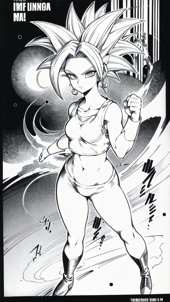 Kefla
Solo . Simple background , manga style , Fitgirl , Lineart , sfw , monochrome,greyscale,comic , Standing , Normal pose , sensual , Safe for work , fullbody , kefla_dragonball,jewelry, earrings, crop top