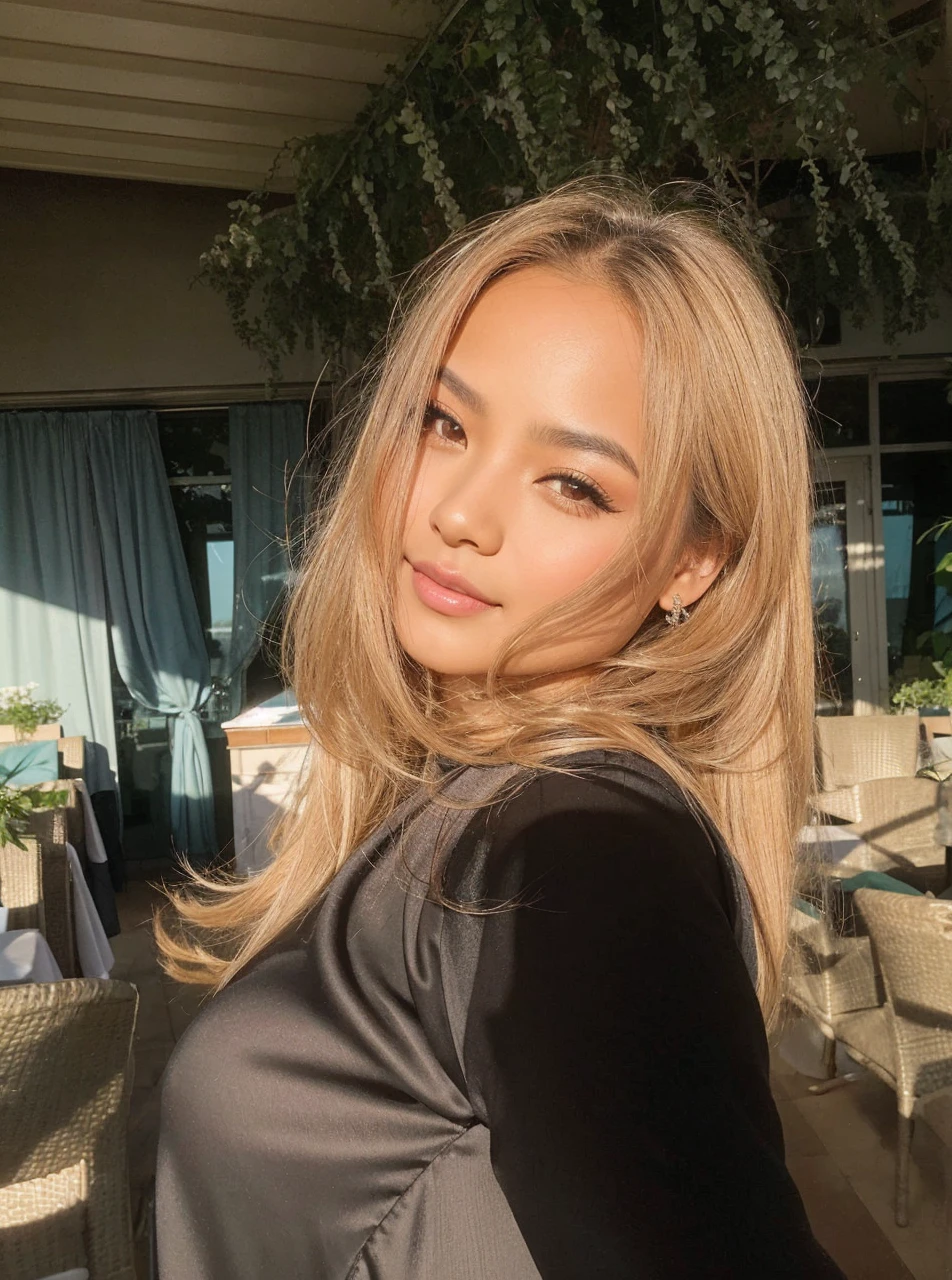 Closeup of a Beautiful asian women with hot, perfect body, makeup, full body, long straight hair, top-quality, hightquality, Extreme Detail Photography, Eye for extreme detail, masterpiece, 16k, 8k, 4K, HD, UHD, beautiful scenery, beautiful woman, posing for a picture, looking aroused,  depth of field, bokeh, close up, sexy body, wearing a beautiful hotpink elegant dress, at a big wedding, hair updo,  light smile 