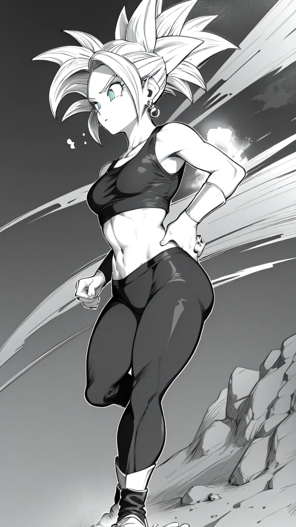 Kefla
Solo . Simple background , manga style , Fitgirl , Lineart , sfw , monochrome,greyscale,comic , Standing , Normal pose , sensual , Safe for work , fullbody , kefla_dragonball,jewelry, earrings, crop top