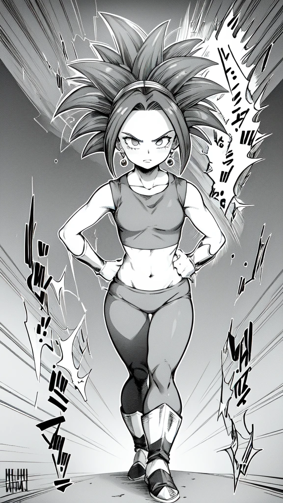 Kefla
Solo . Simple background , manga style , Fitgirl , Lineart , sfw , monochrome,greyscale,comic , Standing , Normal pose , sensual , Safe for work , fullbody , kefla_dragonball,jewelry, earrings, crop top